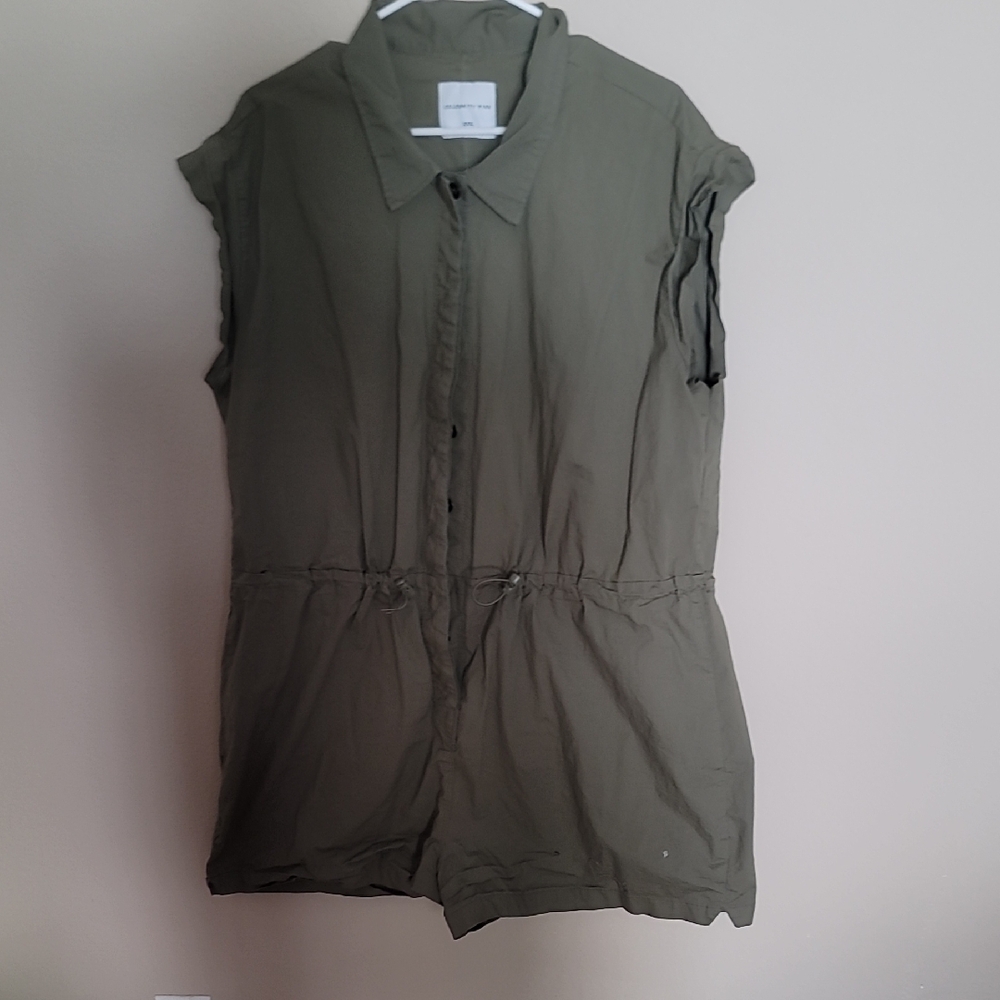 Celebrity Pink Olive Green Romper